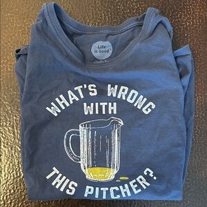 LIFE IS GOOD -  Blue Graphic long sleeve